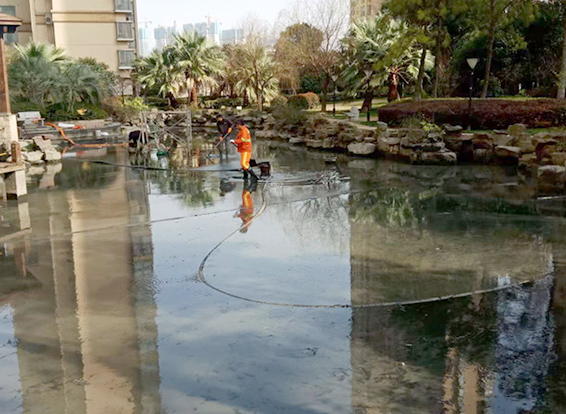 惠来景观池淤泥清理
